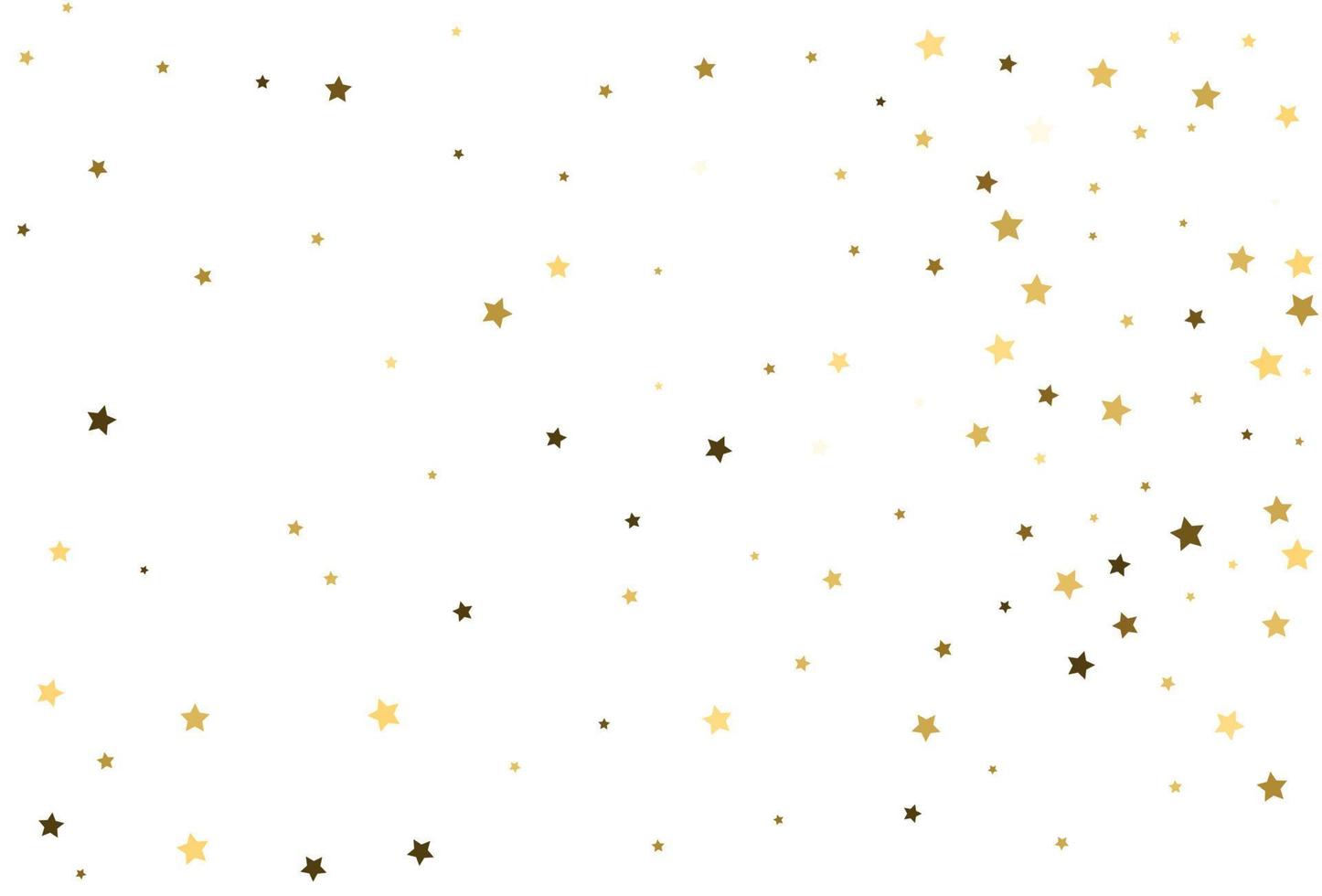 papel digital navideño con estrellas doradas. confeti de celebración de estrellas doradas. vector