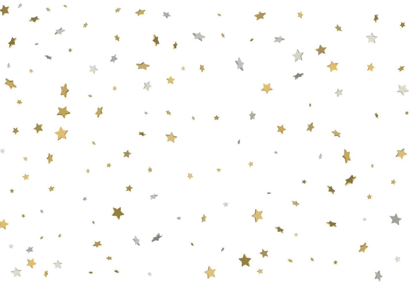 Christmas backgrounds with gold and silver 3d confetti. vector