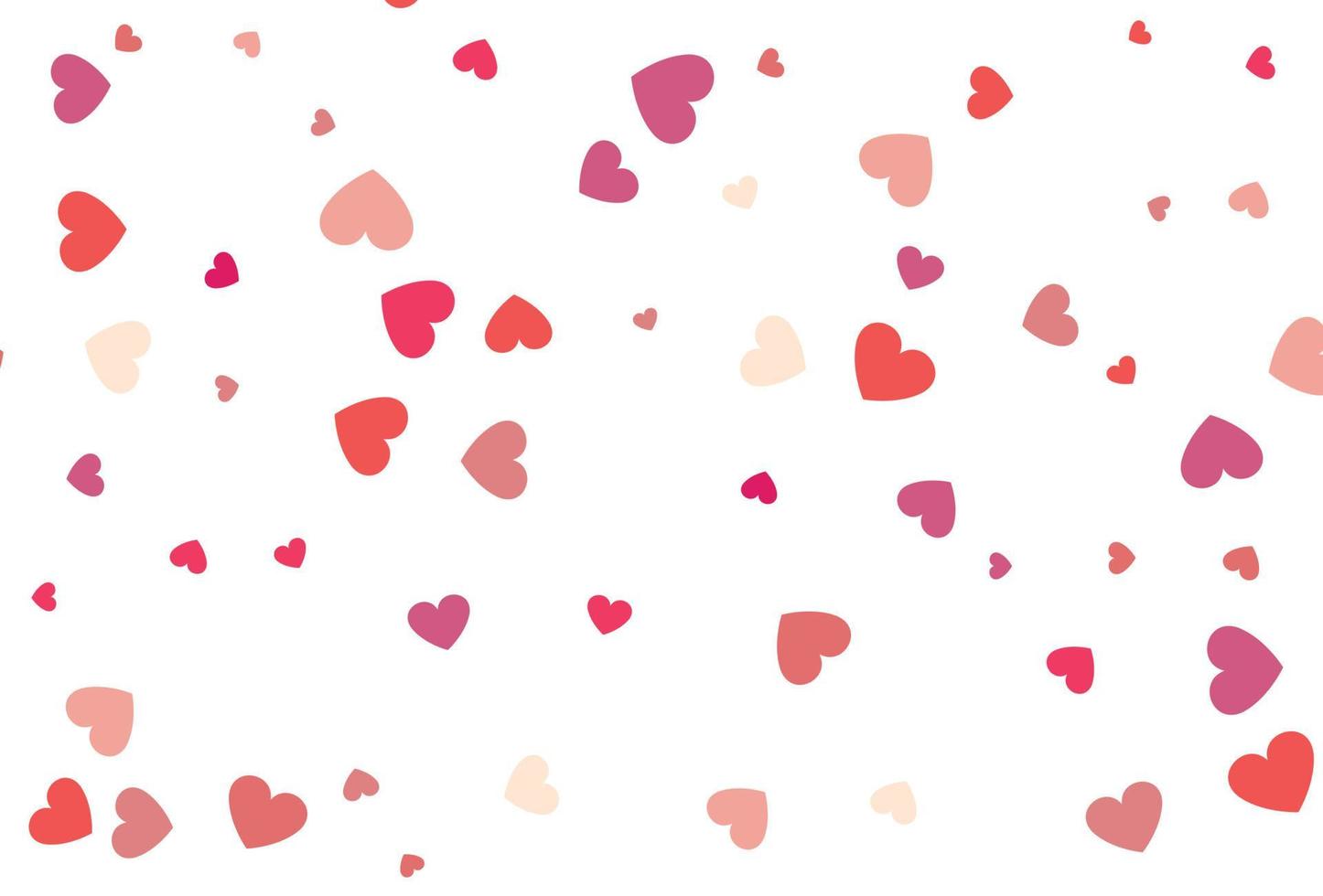 Beautiful hearts confetti. Valentine's Day. vector
