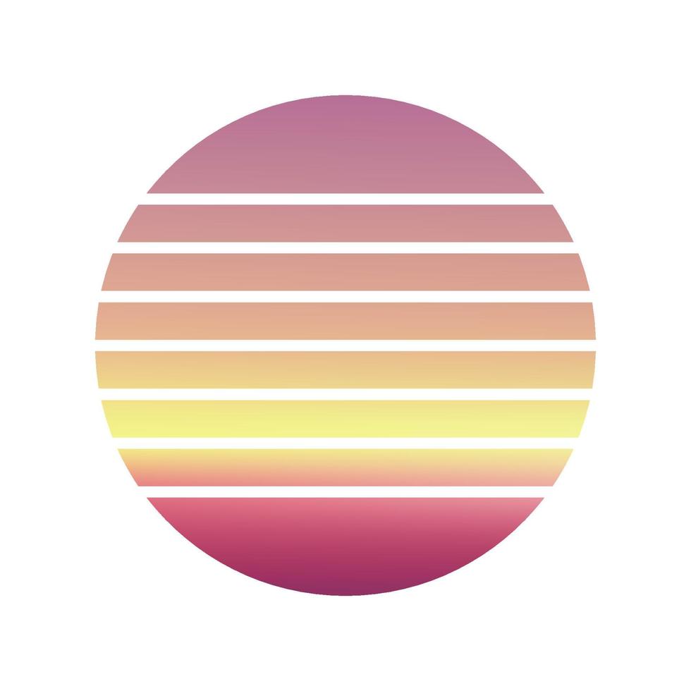 Design of Sunset striped background. vector