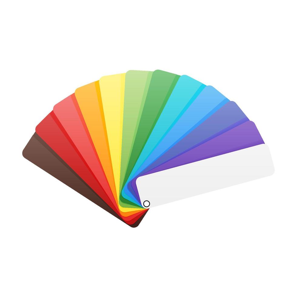 Guía de paleta de colores sobre un fondo blanco, ilustración vectorial aislada vector