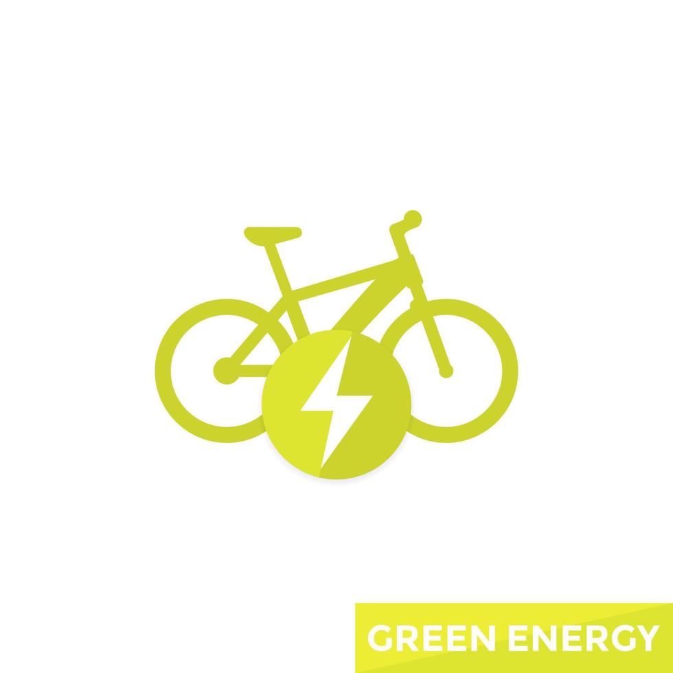bicicleta eléctrica, icono de e-bike vector