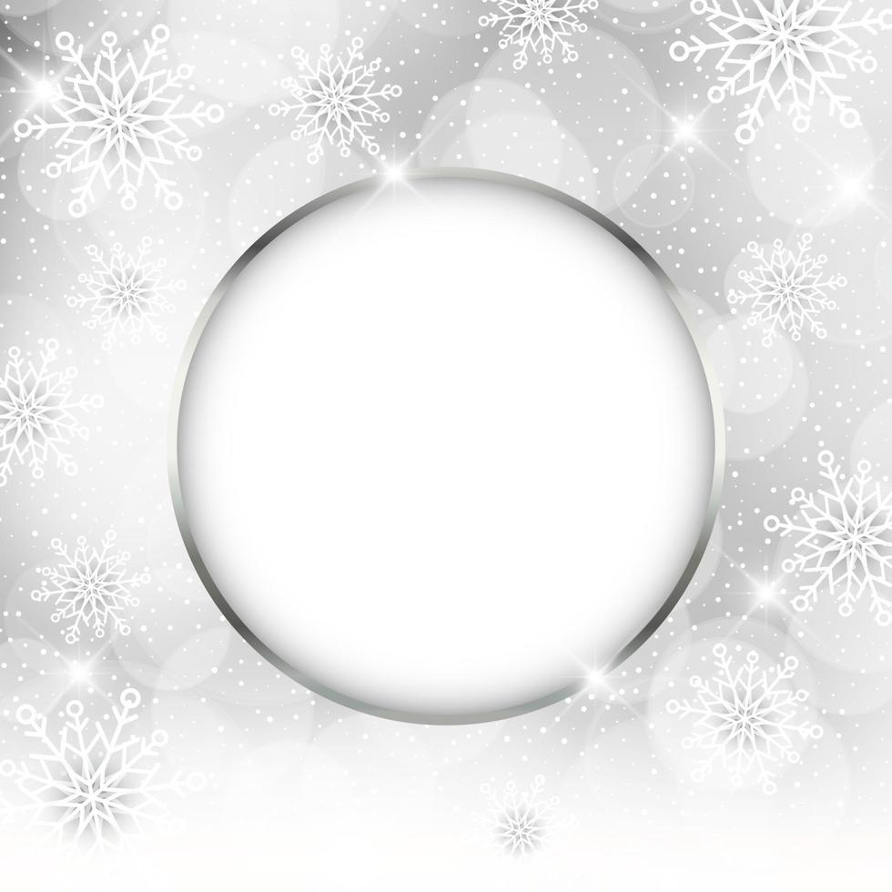 Fondo de copo de nieve navideño con espacio para texto vector