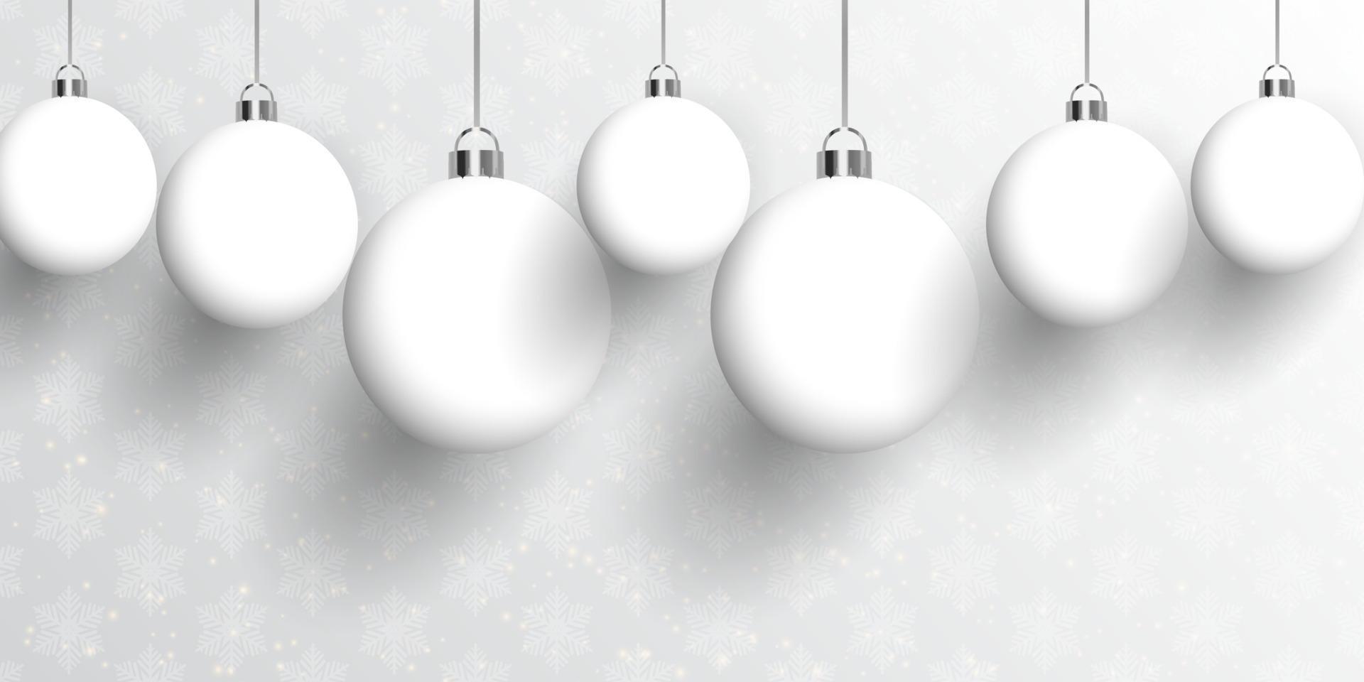 christmas bauble banner design vector