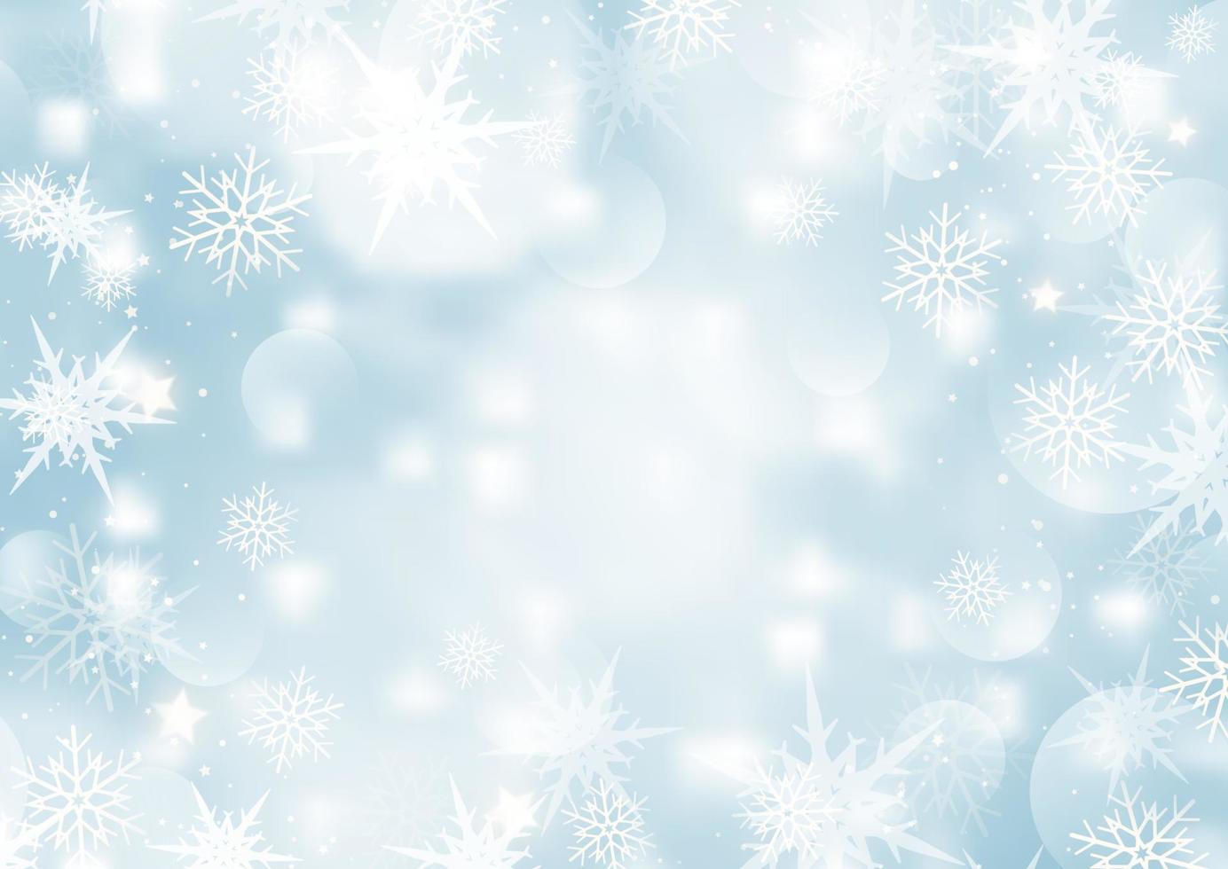 fondo de copo de nieve de navidad vector