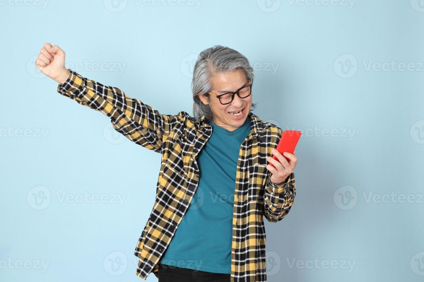 hombre de azul foto