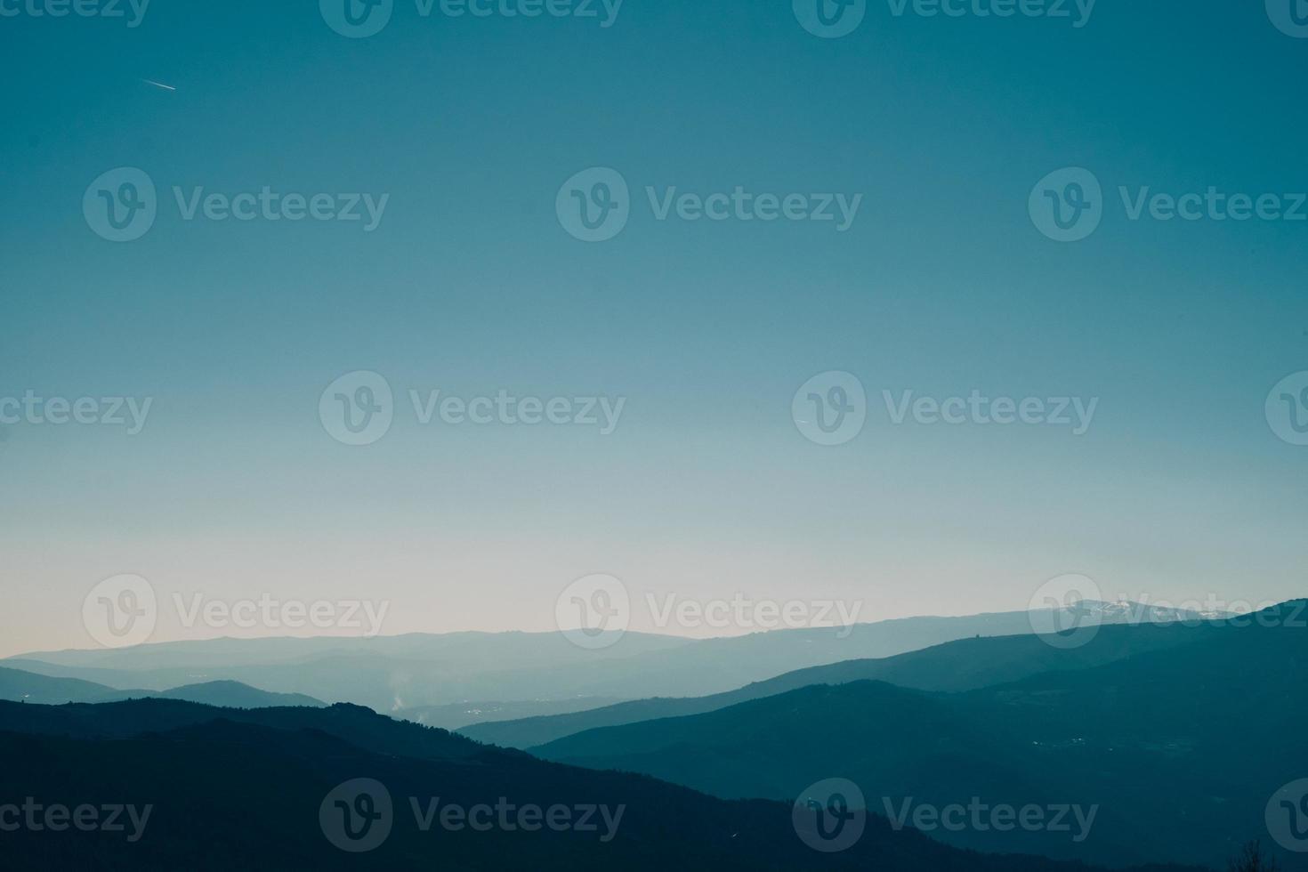 mountain in blue hour photo