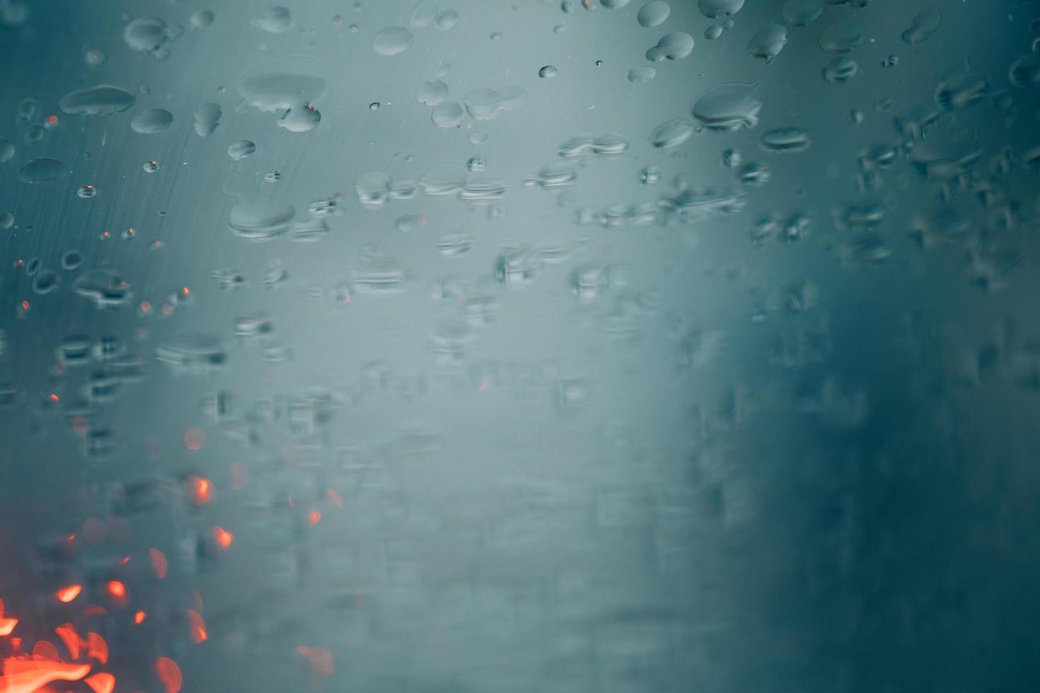 water drops on glass photo