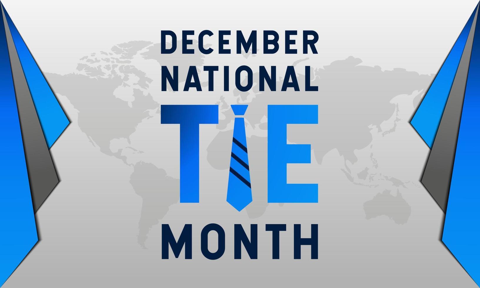 December National Tie Month. Premium and luxury background, greeting card, letter, poster, or banner. With tie icon vector