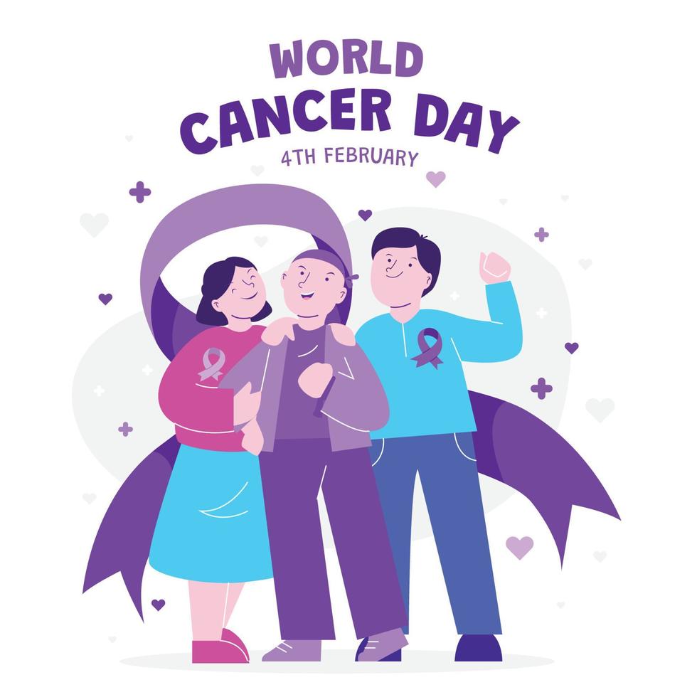 dia mundial del cancer vector