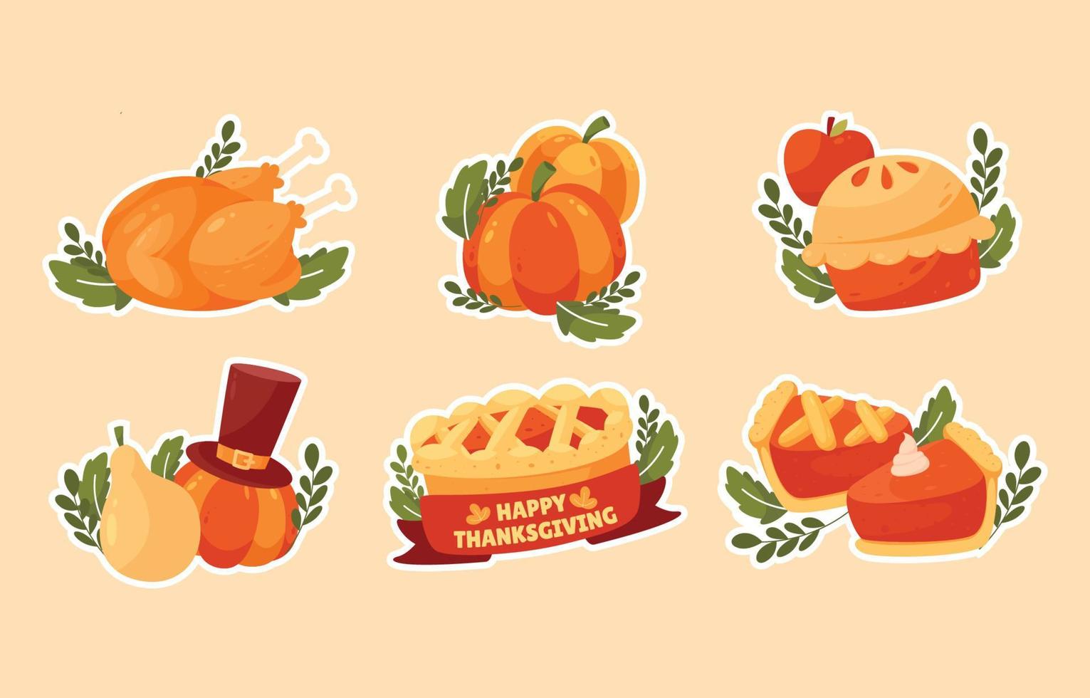 Happy Thanksgiving Sticker vector