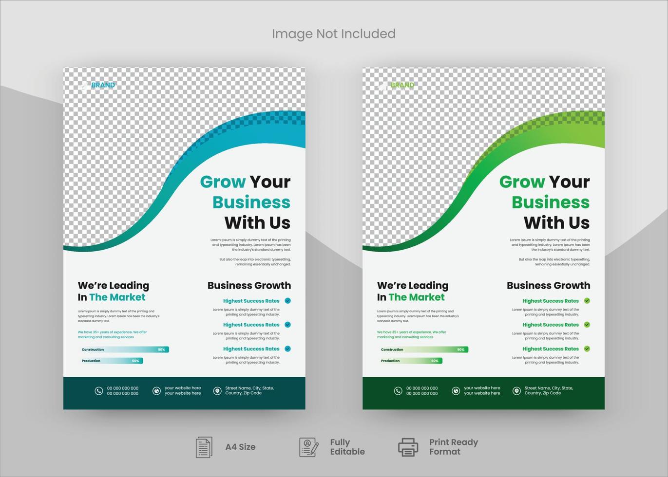Corporate Flyer Design Template, Flyer Design. Print Template Design, Poster Design vector