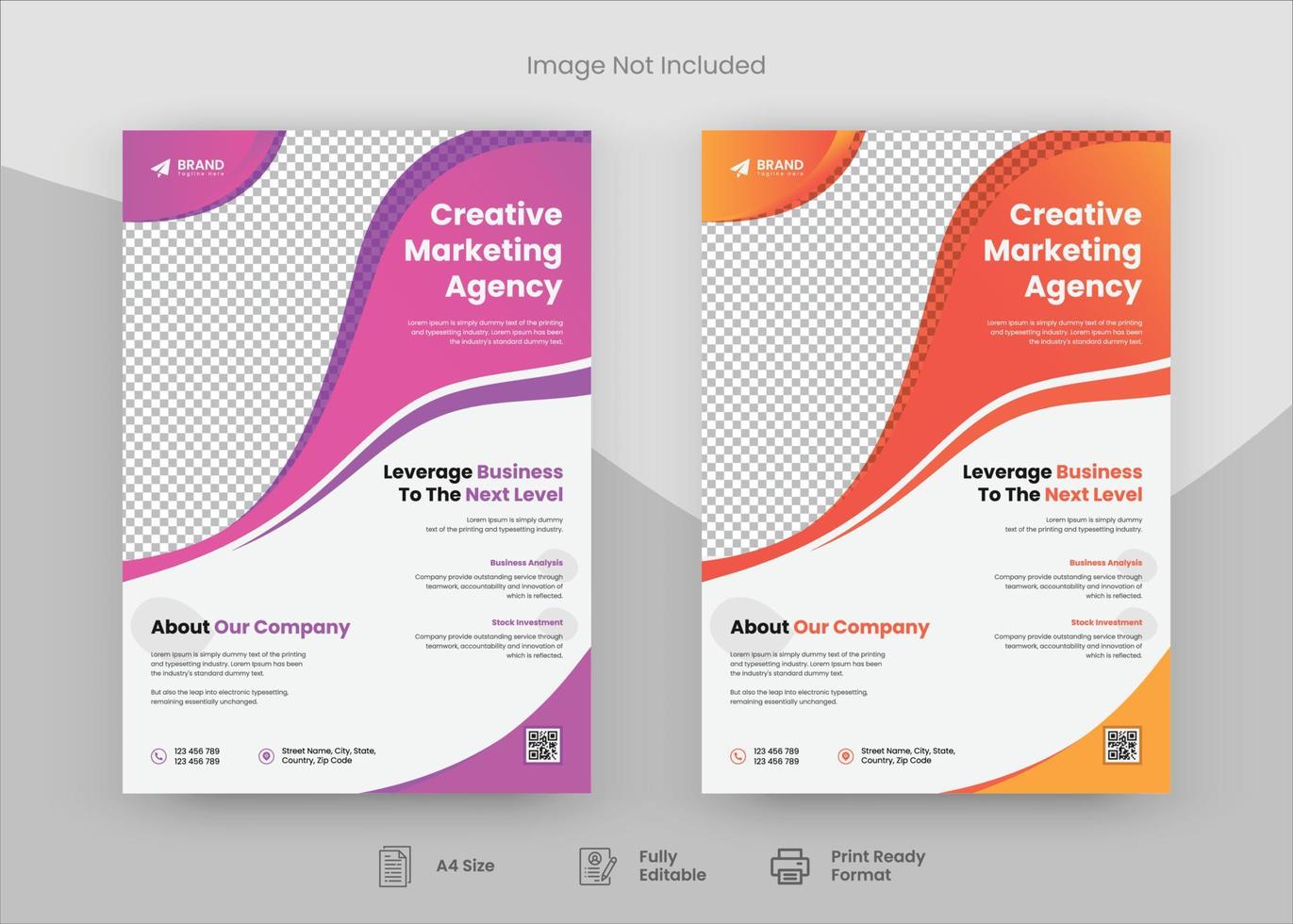 Corporate Flyer Design Template, Flyer Design. Print Template Design, Poster Design vector