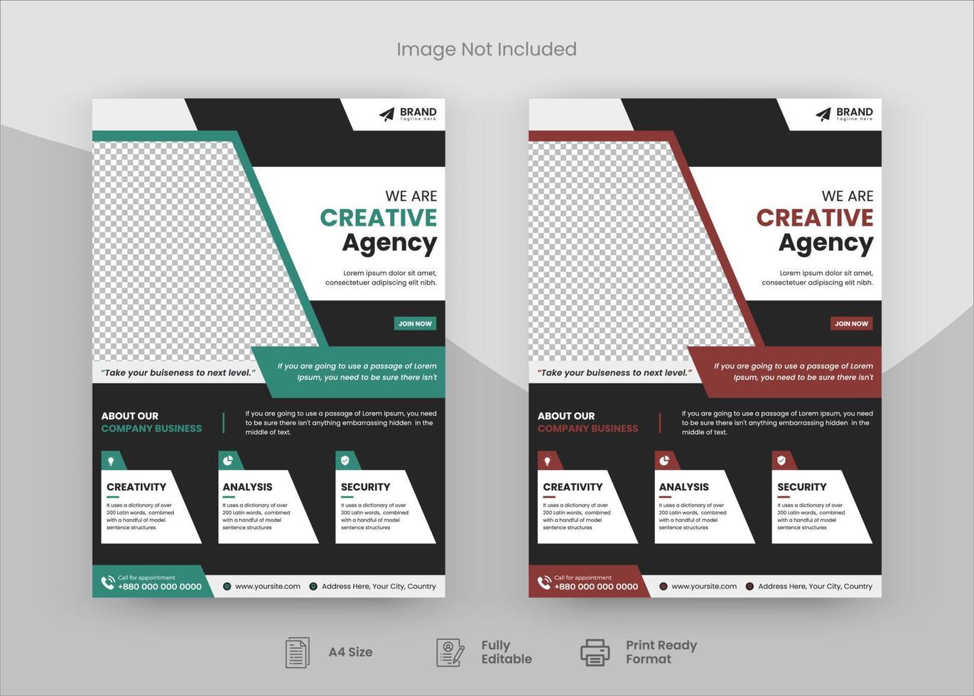 Corporate Flyer Design Template, Flyer Design. Print Template Design, Poster Design vector