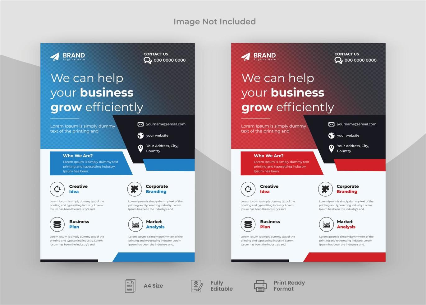 Corporate Flyer Design Template, Flyer Design. Print Template Design, Poster Design vector