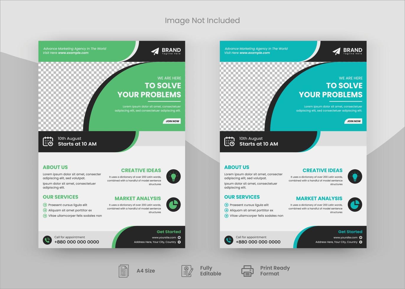 Corporate Flyer Design Template, Flyer Design. Print Template Design, Poster Design vector