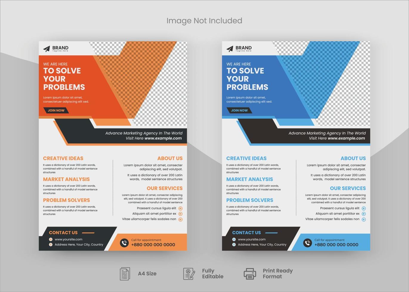 Corporate Flyer Design Template, Flyer Design. Print Template Design, Poster Design vector