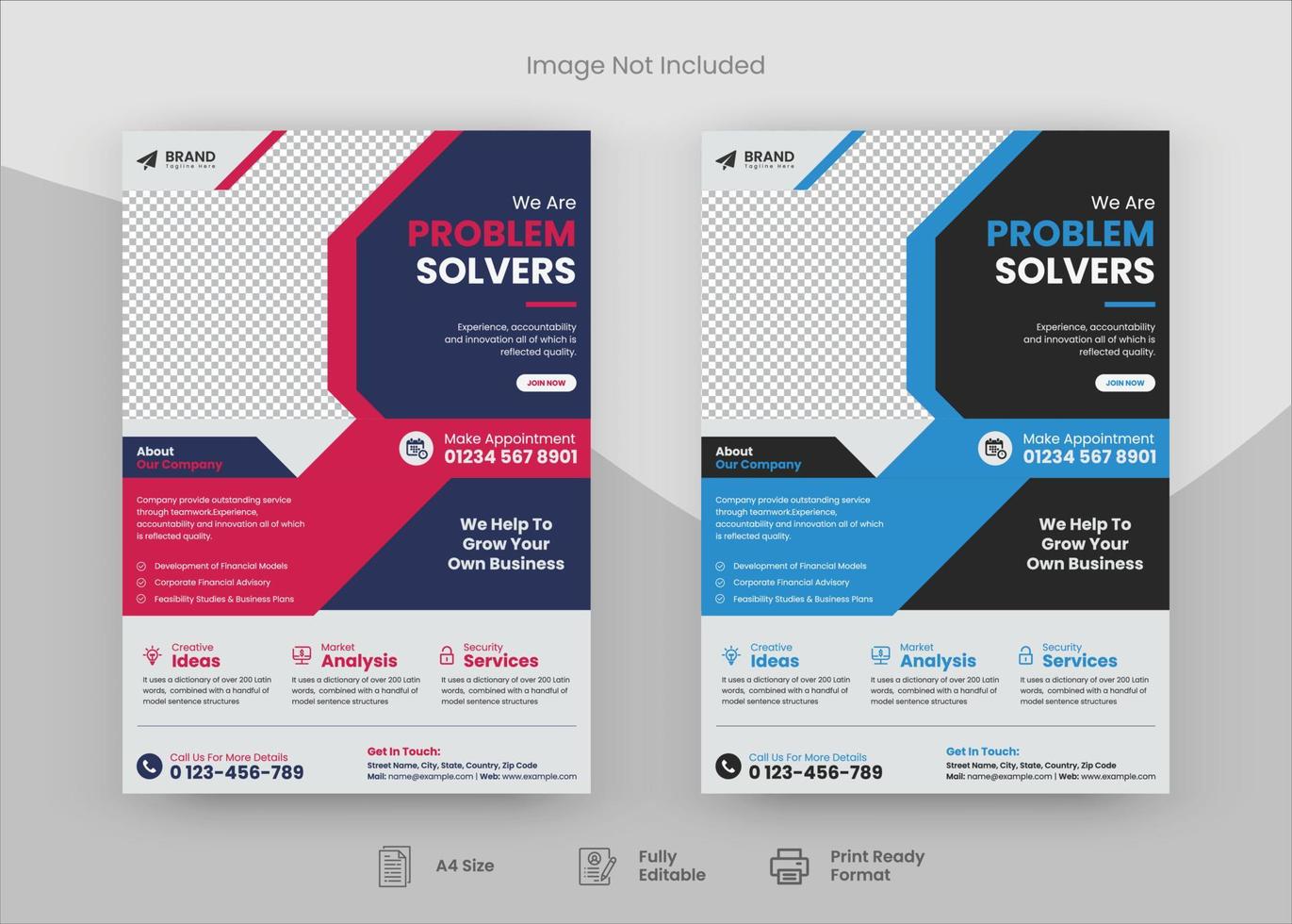 Corporate Flyer Design Template, Flyer Design. Print Template Design, Poster Design vector