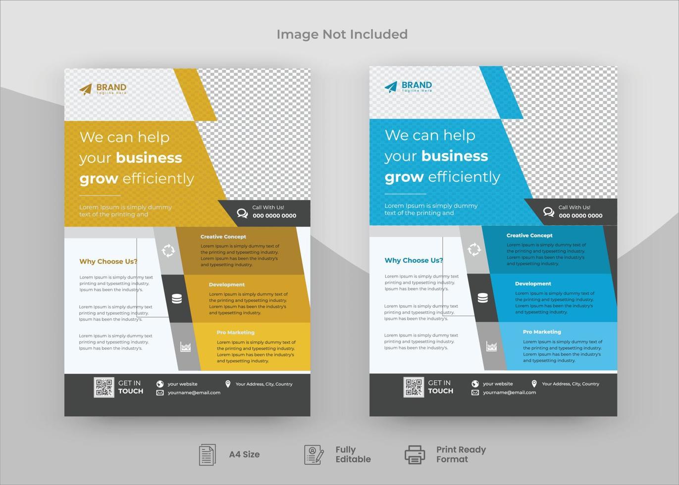 Corporate Flyer Design Template, Flyer Design. Print Template Design, Poster Design vector