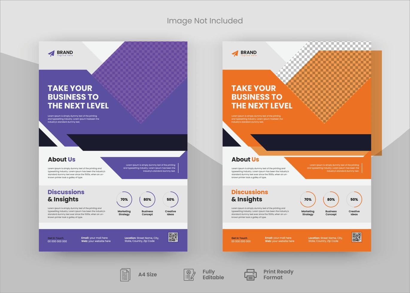 Corporate Flyer Design Template, Flyer Design. Print Template Design, Poster Design vector