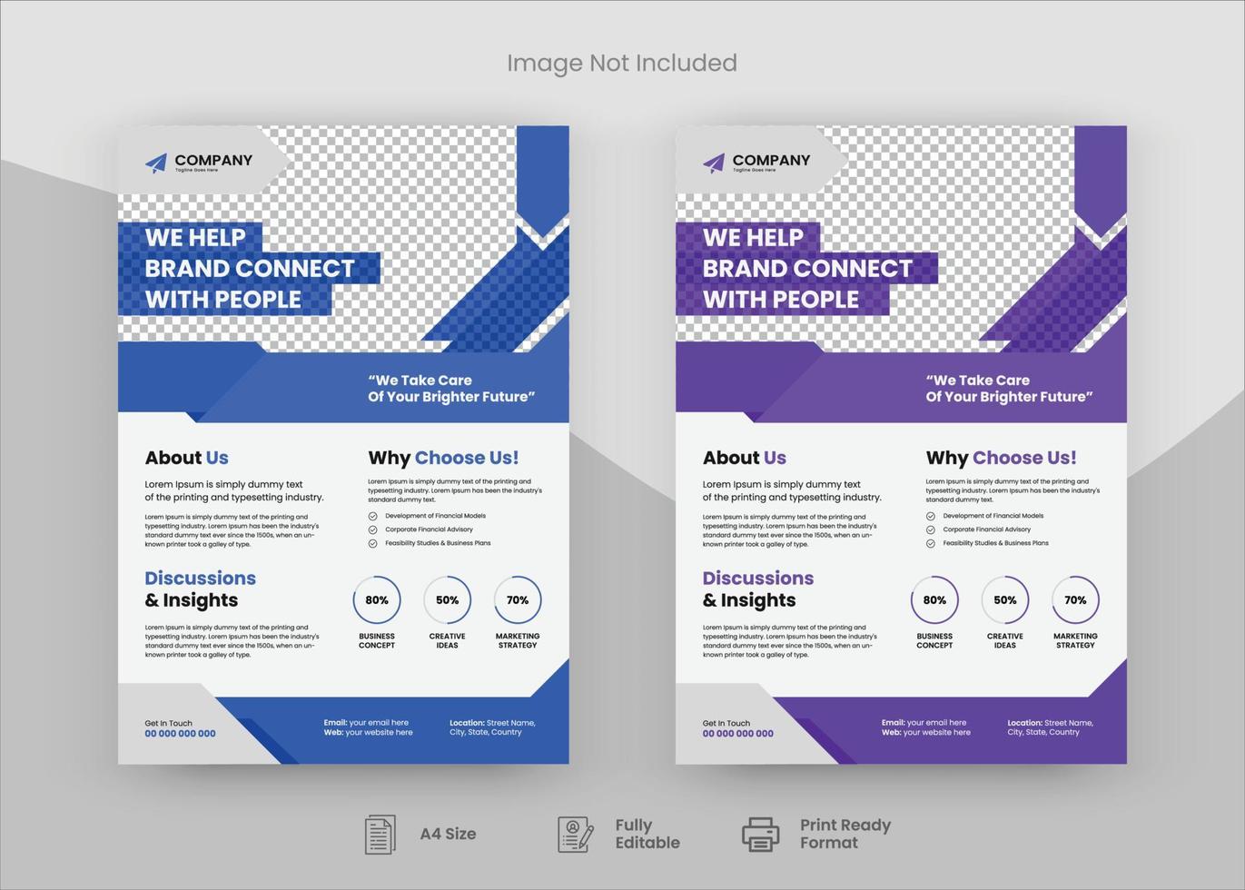 Corporate Flyer Design Template, Flyer Design. Print Template Design, Poster Design vector