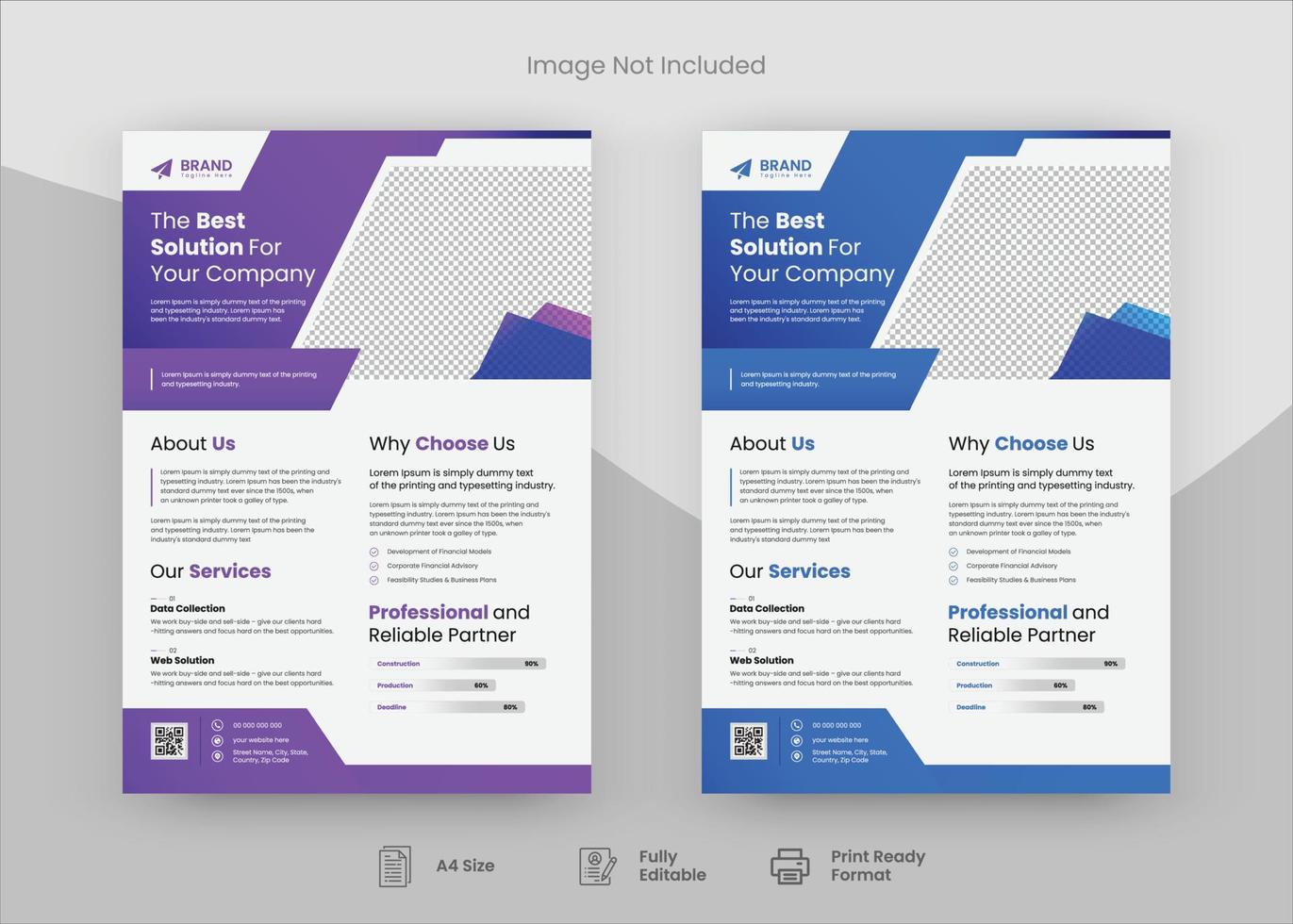 Corporate Flyer Design Template, Flyer Design. Print Template Design, Poster Design vector
