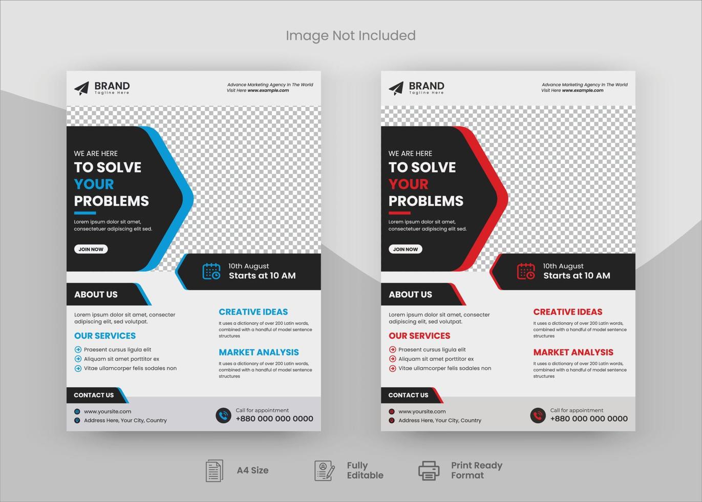 Corporate Flyer Design Template, Flyer Design. Print Template Design, Poster Design vector