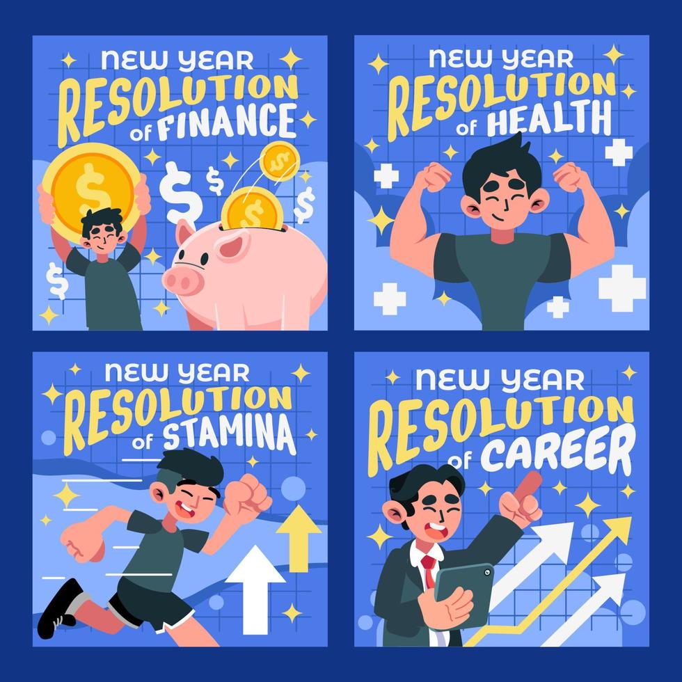 Resolution Goal for New Year vector