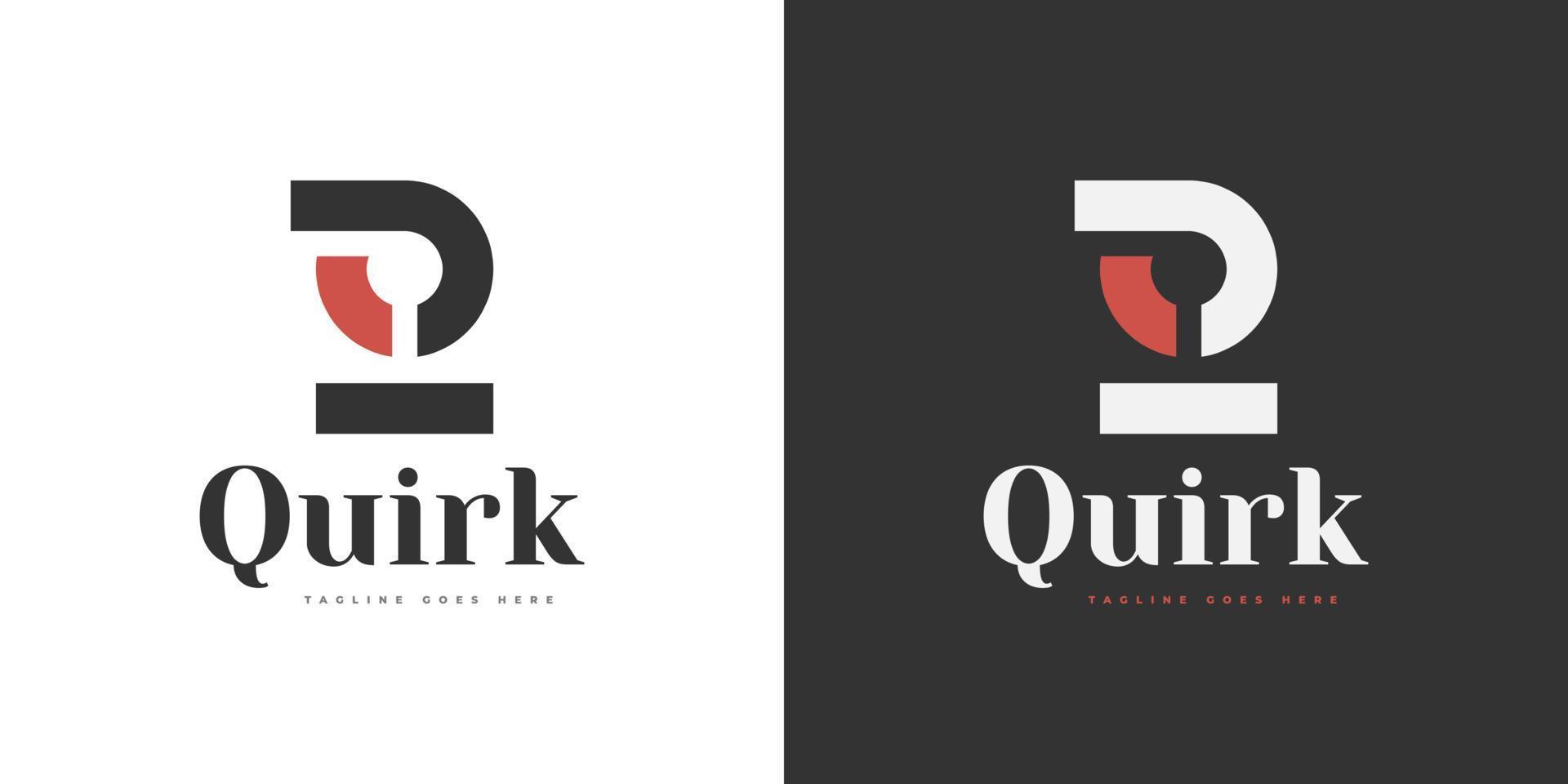 Letter Q Logo Design With Abstract and Minimalist Style. Q Monogram Logo, Symbol or Icon vector