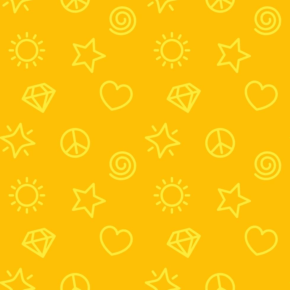 minimalistic pattern, seamless yellow background vector