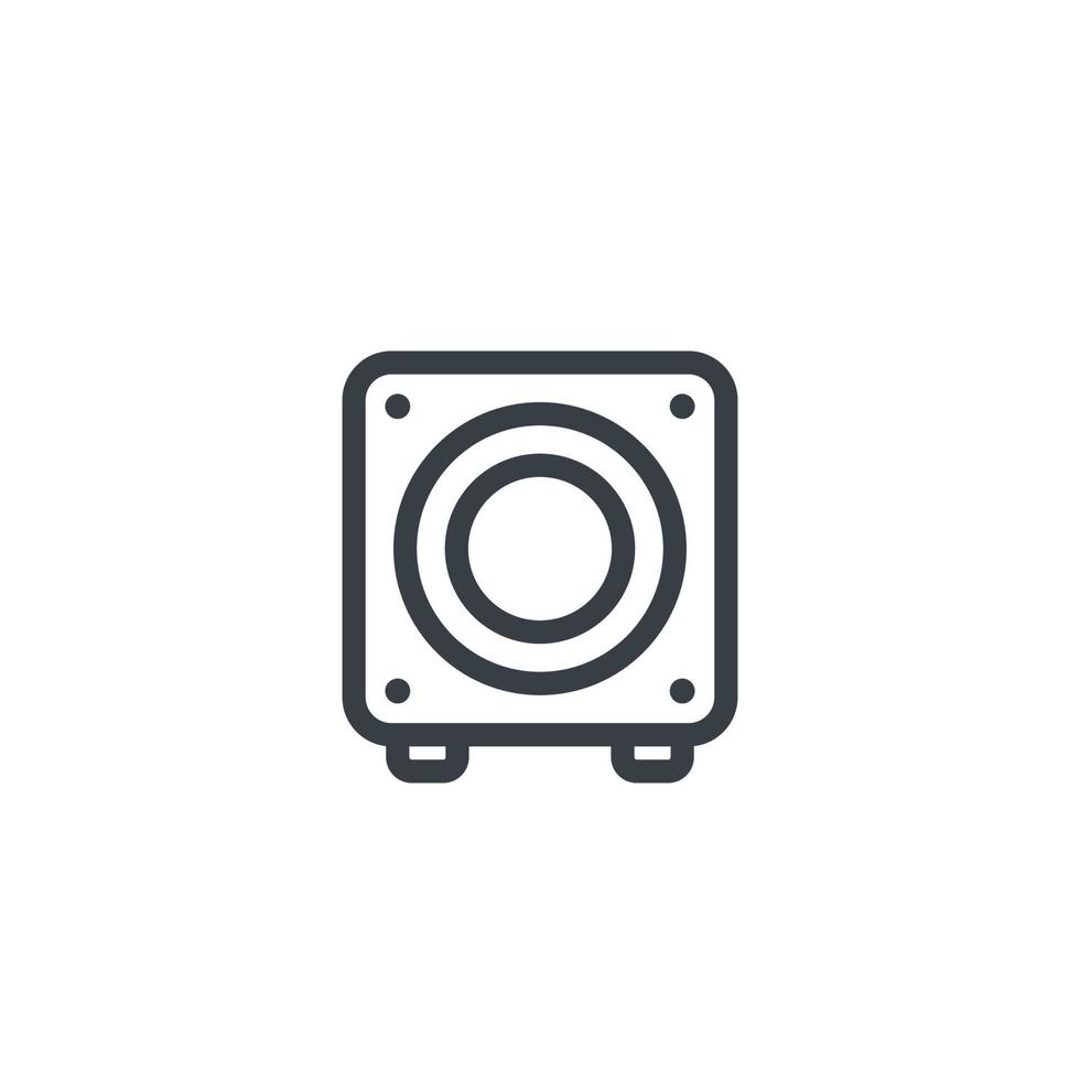 subwoofer icon on white vector