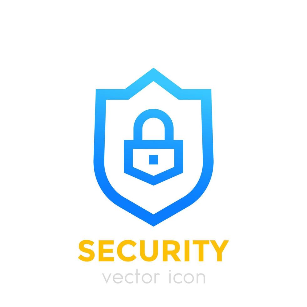 shield icon, security concept, vector pictogram