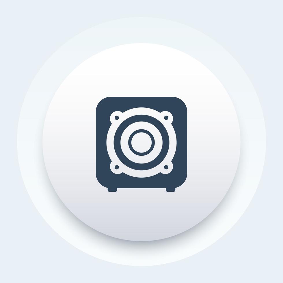 subwoofer, audio speaker icon vector