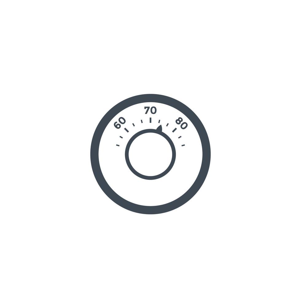 thermostat icon on white vector