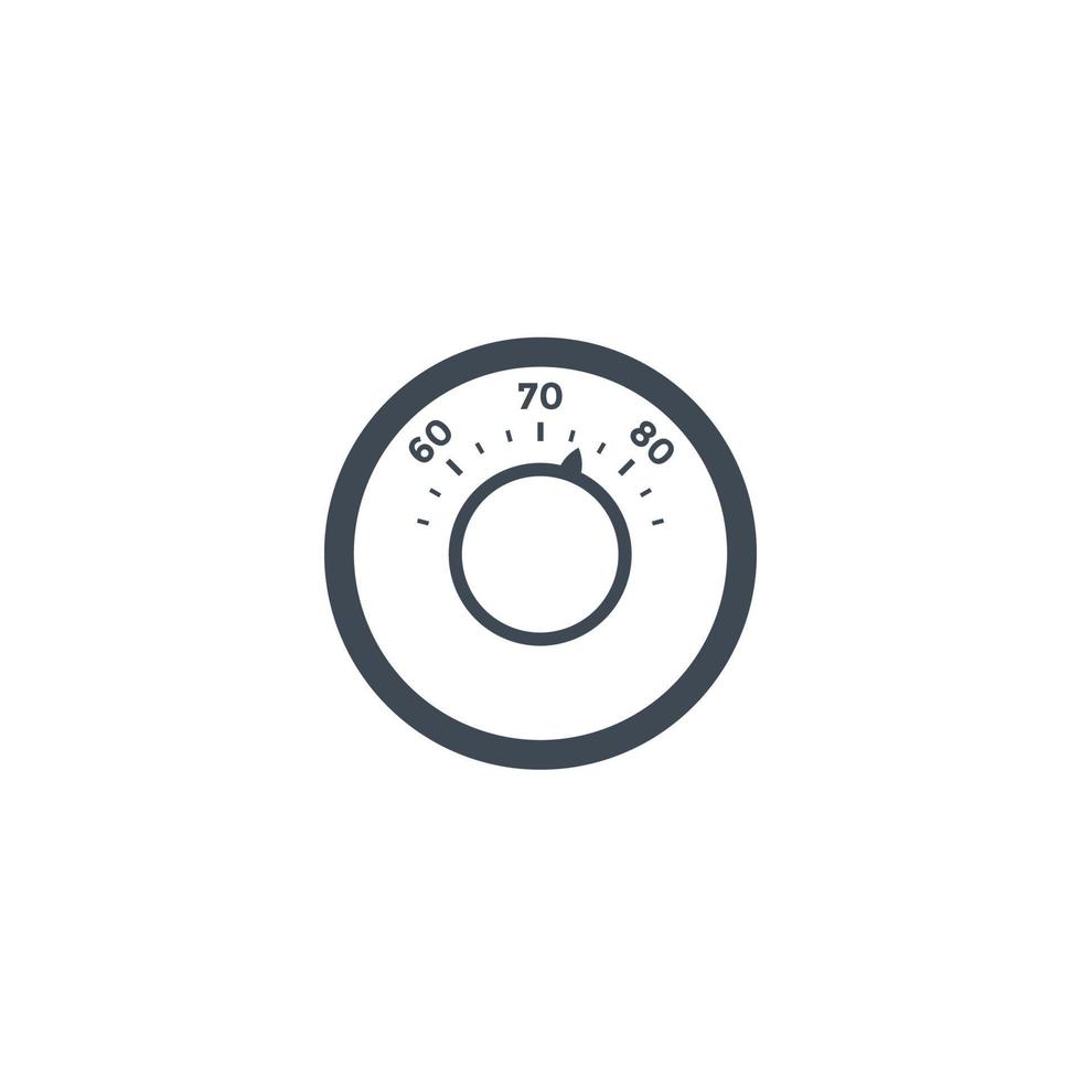 thermostat icon on white vector