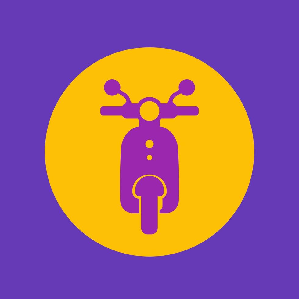 Scooter round icon vector