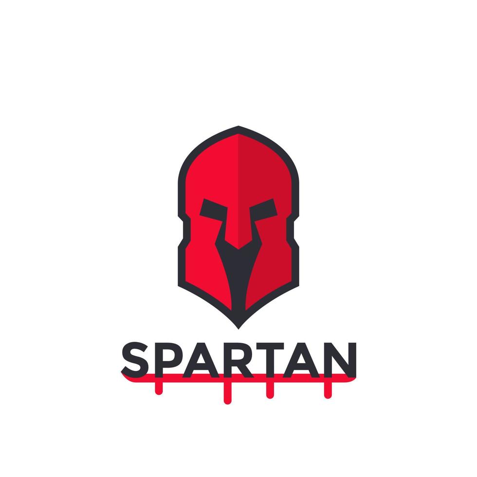 Spartan helmet, vector logo concept