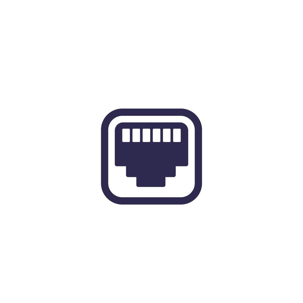 ethernet port icon vector