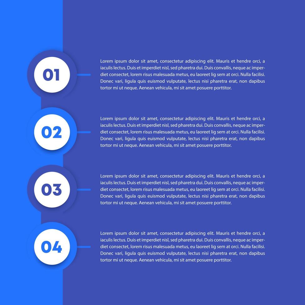 1, 2, 3, 4 steps, progress bar design, business infographics vector