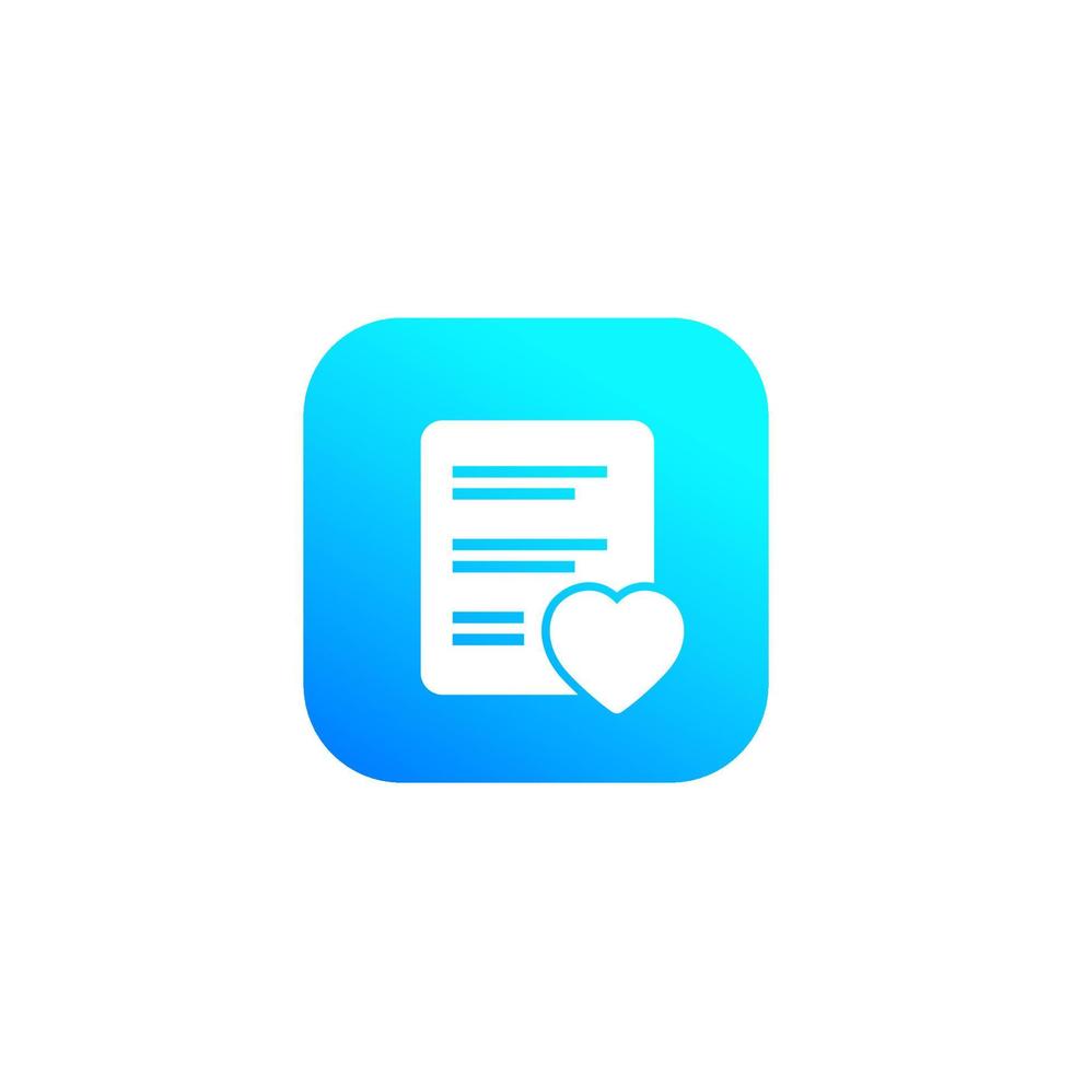 Wish list icon, vector