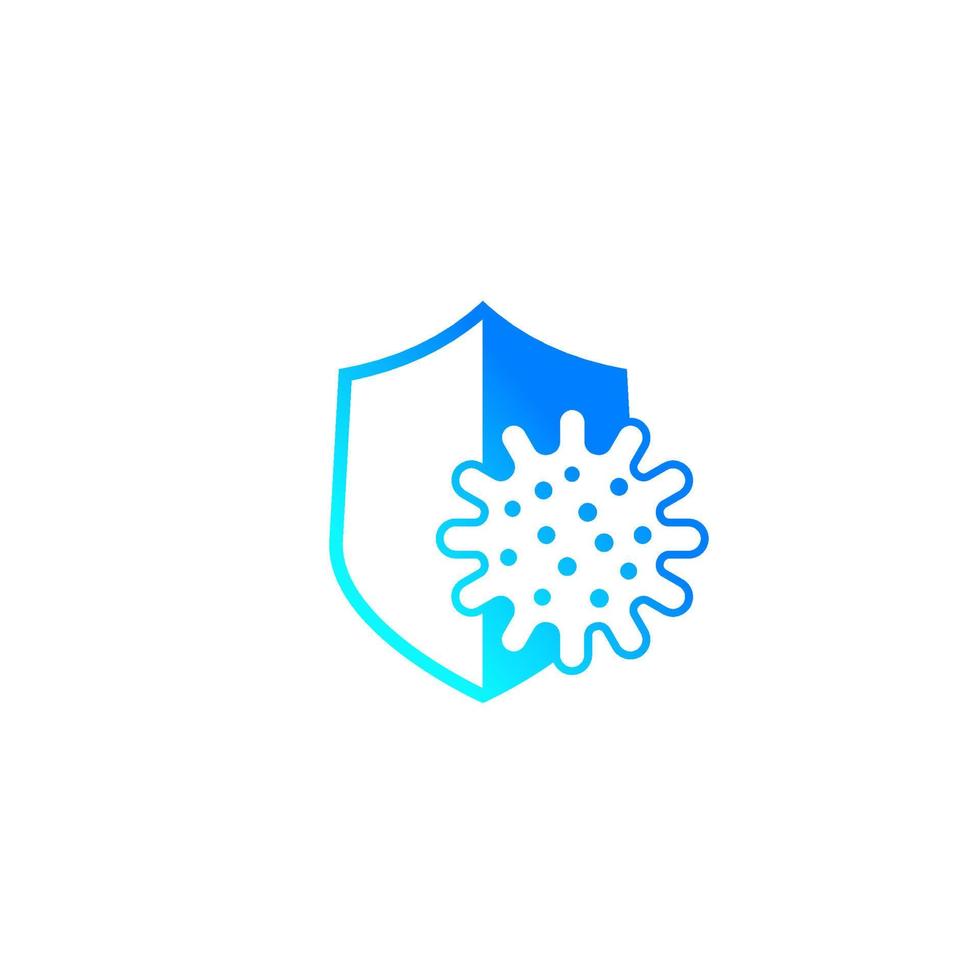 antibacterial protection icon vector