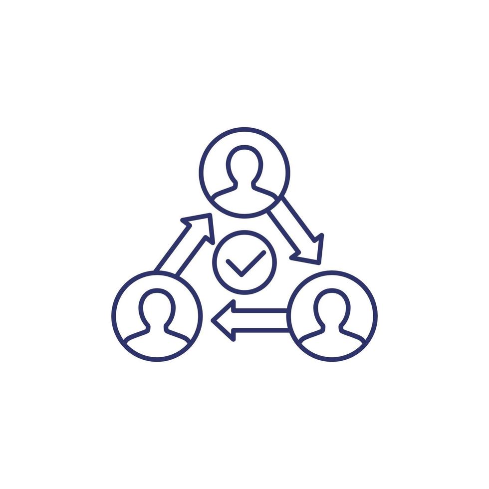 business agility line icon on white vector
