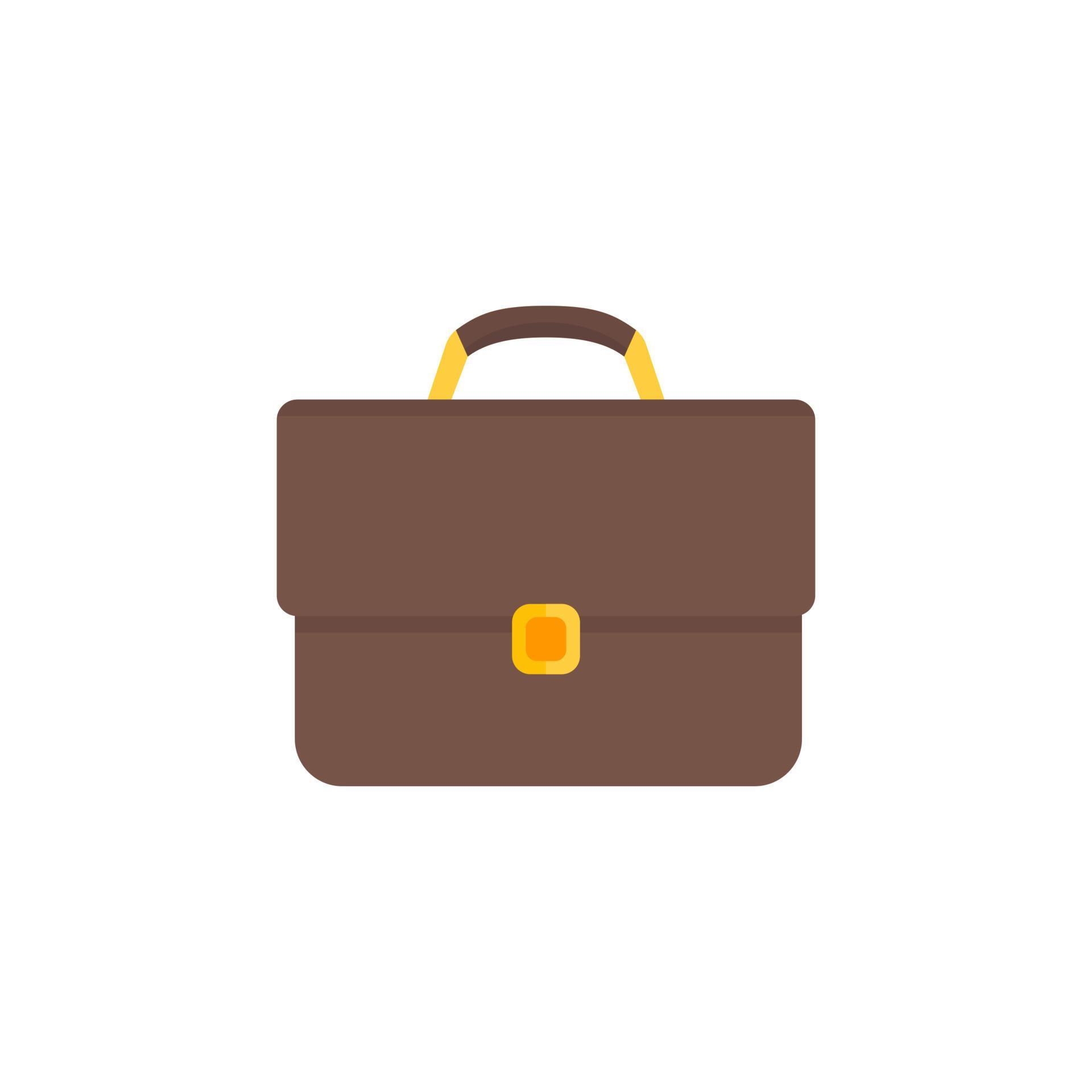 business briefcase icon, flat style 4394647 Vector Art at Vecteezy