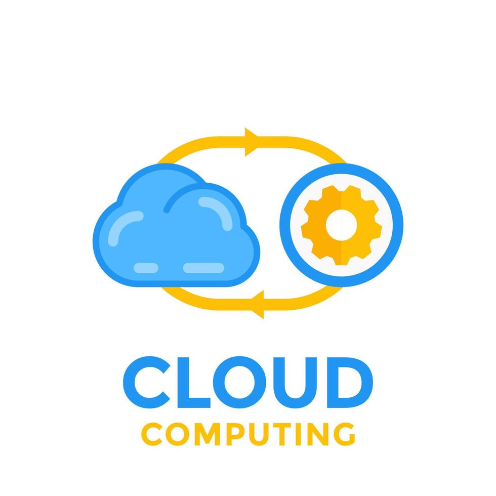 cloud technology icon, vector illustration