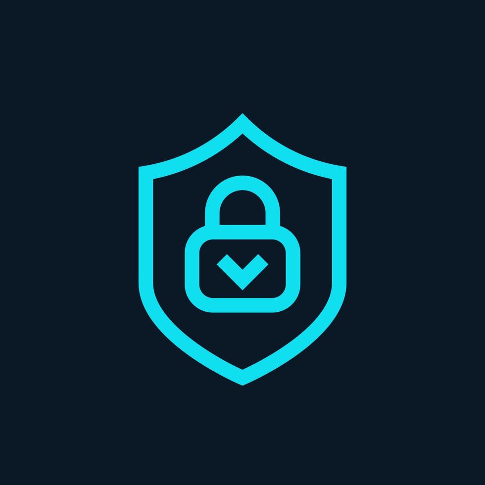 Cybersecurity icon, online protection symbol vector