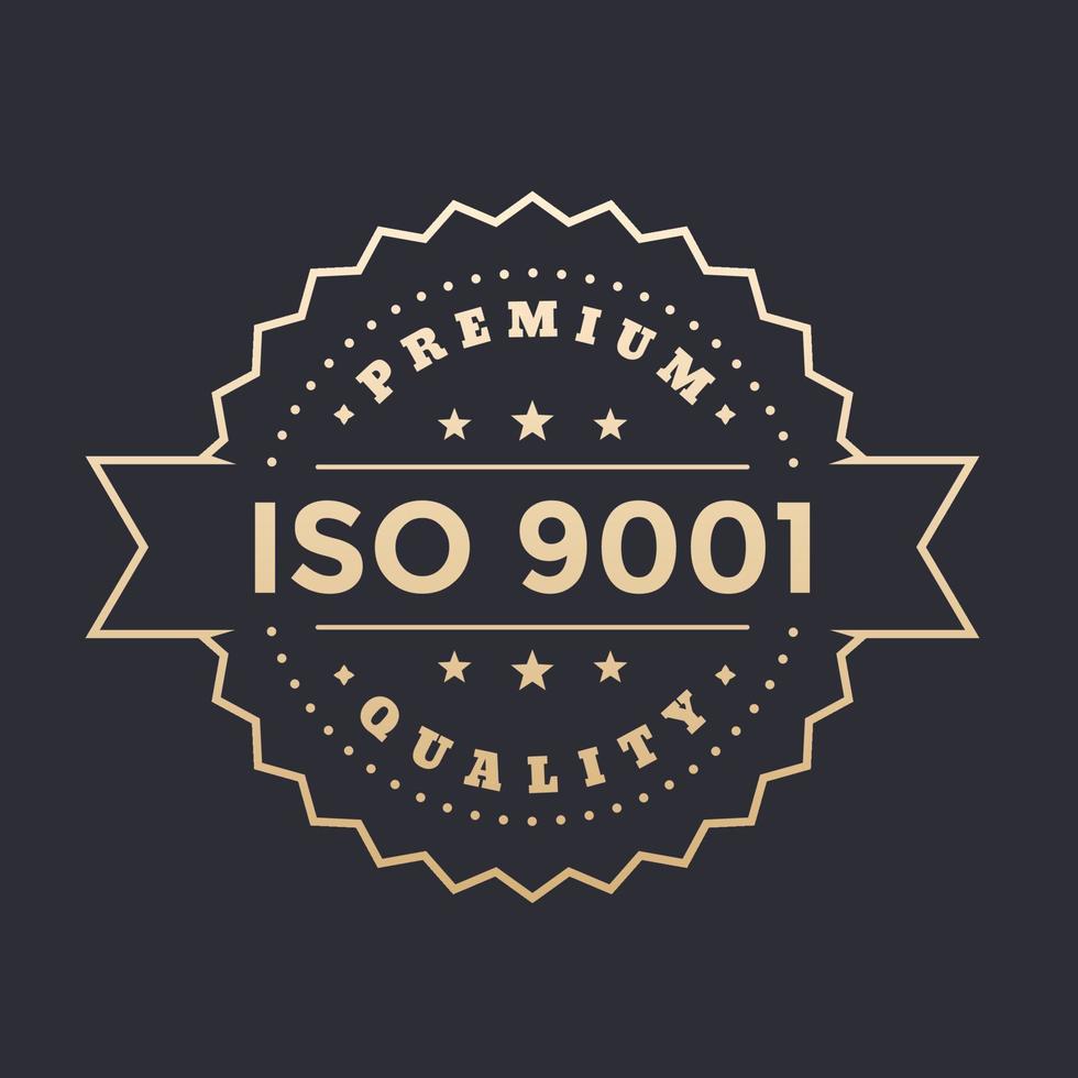 insignia de vector iso 9001