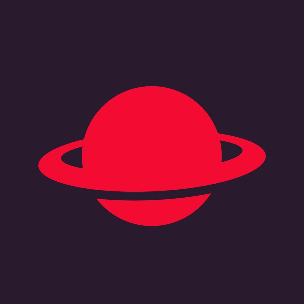 Planet icon, astronomy symbol vector