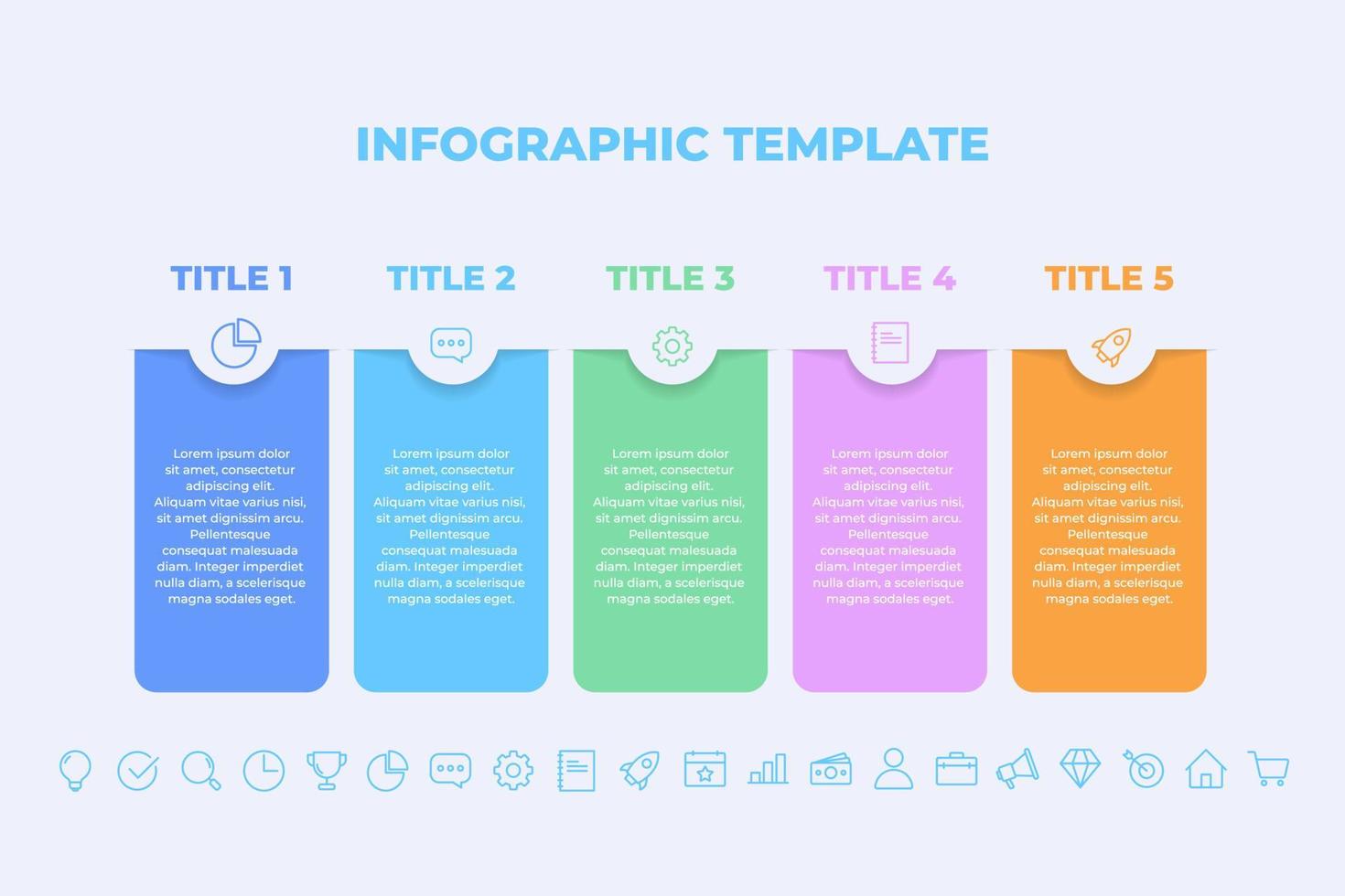 business infographics presentation slides template vector