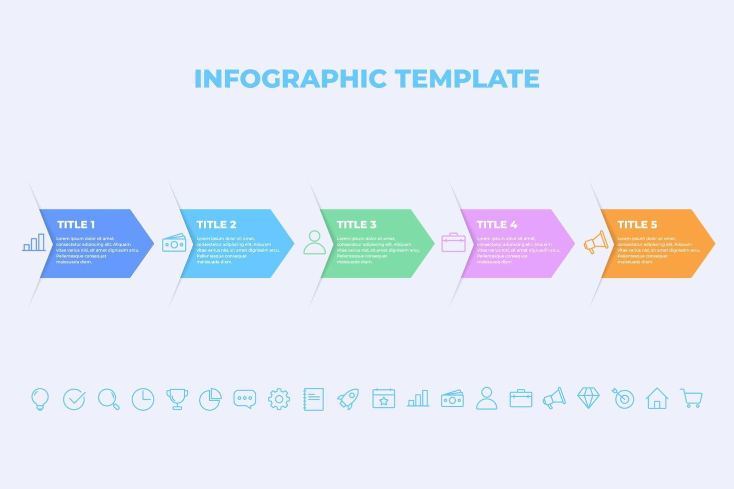 business infographics presentation slides template vector