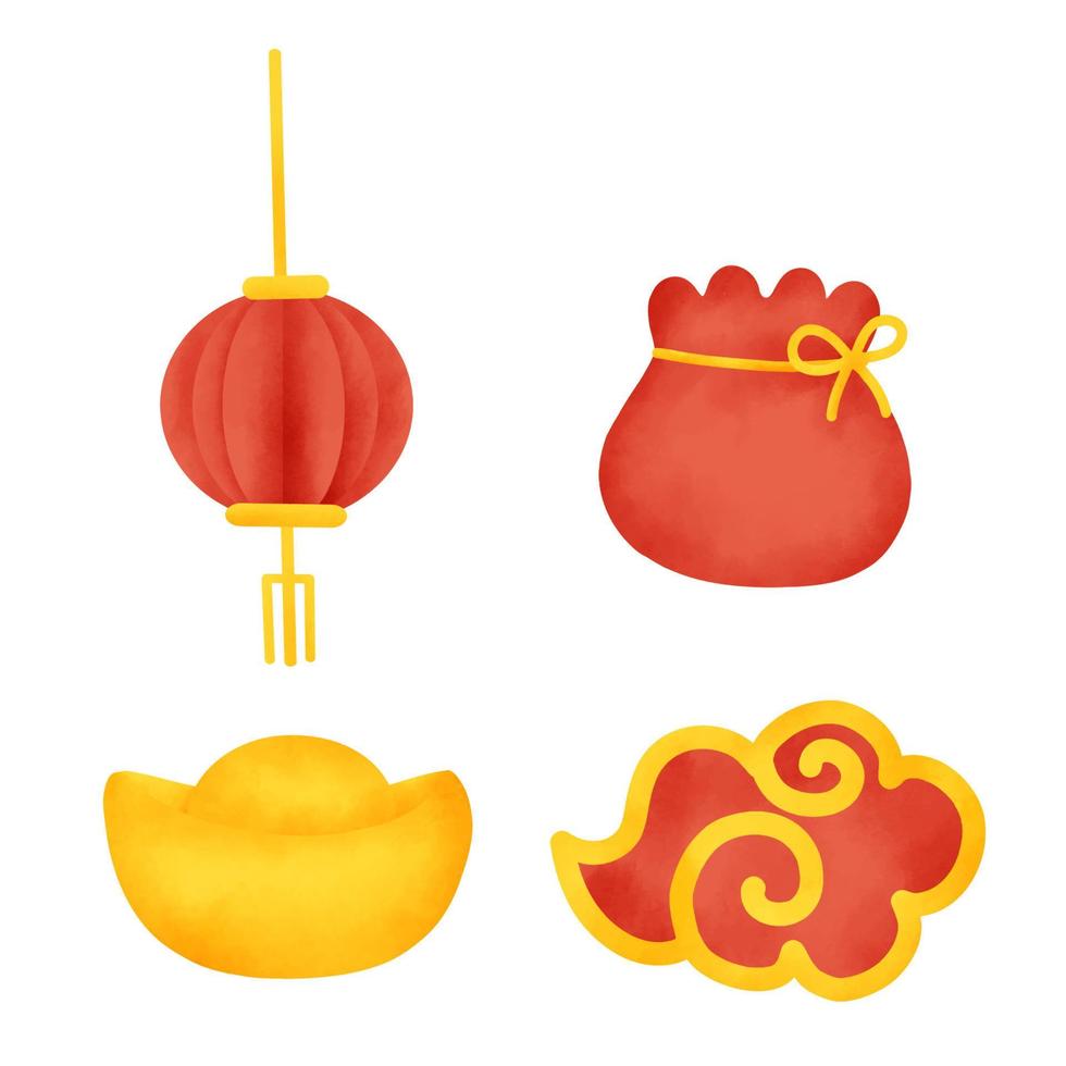 chinese new year year of the tiger 2022 elements. vector